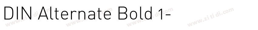 DIN Alternate Bold 1字体转换